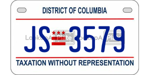JS3579  license plate in DC