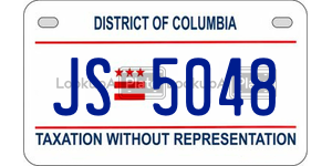 JS5048  license plate in DC