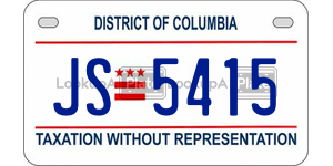 JS5415  license plate in DC