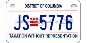 JS5776  license plate in DC