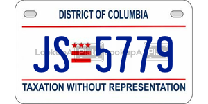 JS5779  license plate in DC