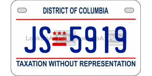 JS5919  license plate in DC