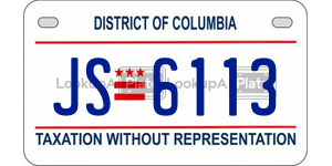 JS6113  license plate in DC