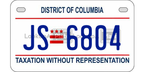JS6804  license plate in DC