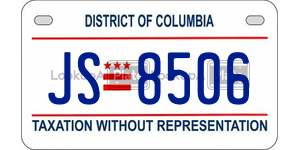 JS8506  license plate in DC