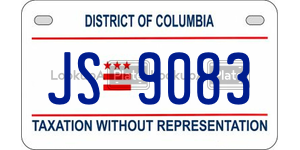 JS9083  license plate in DC