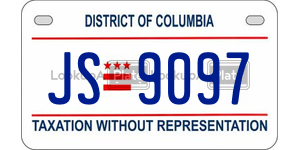 JS9097  license plate in DC
