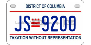 JS9200  license plate in DC