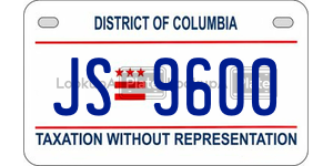 JS9600  license plate in DC