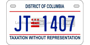 JT1407  license plate in DC