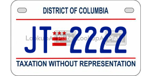 JT2222  license plate in DC