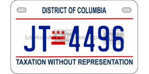 JT4496  license plate in DC