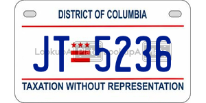 JT5236  license plate in DC