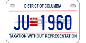 JU1960  license plate in DC