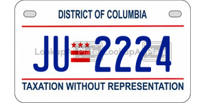 JU2224  license plate in DC