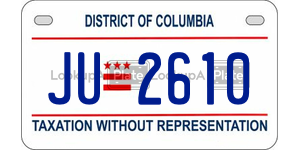 JU2610  license plate in DC