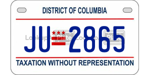 JU2865  license plate in DC