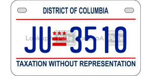JU3510  license plate in DC
