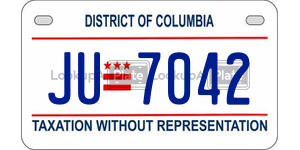 JU7042  license plate in DC