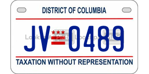 JV0489  license plate in DC