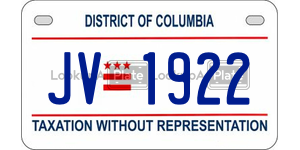 JV1922  license plate in DC