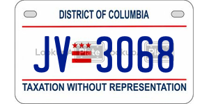 JV3068  license plate in DC