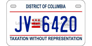 JV6420  license plate in DC