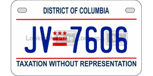 JV7606  license plate in DC