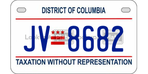 JV8682  license plate in DC