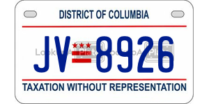 JV8926  license plate in DC