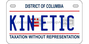 KINETIC  license plate in DC
