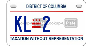 KL2  license plate in DC
