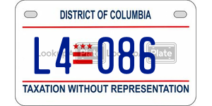 L4086  license plate in DC
