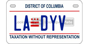 LADYV  license plate in DC