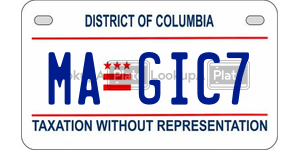 MAGIC7  license plate in DC