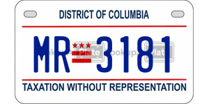 MR3181  license plate in DC