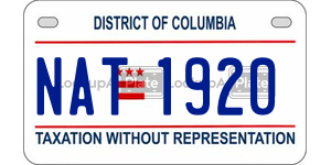 NAT1920  license plate in DC