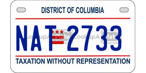 NAT2733  license plate in DC