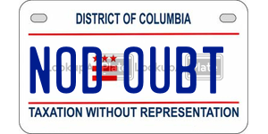 NODOUBT  license plate in DC