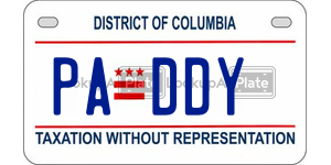 PADDY license plate in District of Columbia