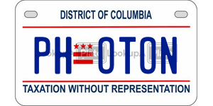 PHOTON  license plate in DC