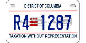 R41287  license plate in DC