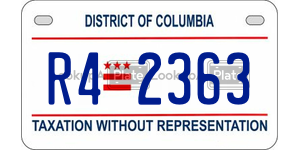 R42363  license plate in DC