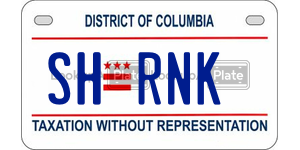 SHRNK  license plate in DC