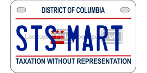 STSMART  license plate in DC
