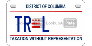TRL  license plate in DC