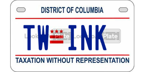 TWINK  license plate in DC