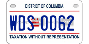 WDS0062  license plate in DC