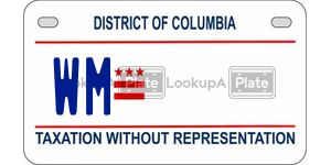 WM  license plate in DC