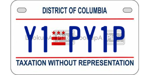 Y1PY1P  license plate in DC